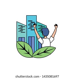 Avatar man and city design