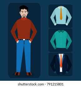 Avatar man and cloths design