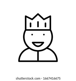 Avatar, man, crown, king icon. Simple line, outline vector elements of success for ui and ux, website or mobile application