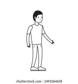 Avatar of a man design, Boy male person human and attractive theme Vector illustration