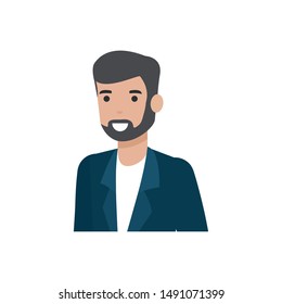 Avatar of a man design, Boy male person human and attractive theme Vector illustration