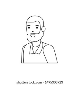 Avatar of a man design, Boy male person human and attractive theme Vector illustration