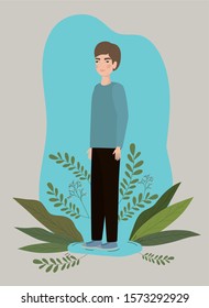 Avatar of a man design, Boy male person people human social media and portrait theme Vector illustration