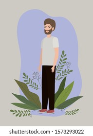 Avatar of a man design, Boy male person people human social media and portrait theme Vector illustration