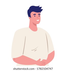 Avatar man design, Boy male person people human social media and portrait theme Vector illustration