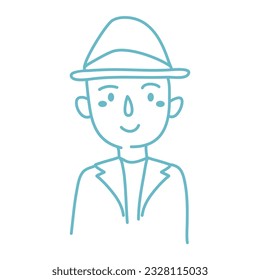 avatar man design young people
