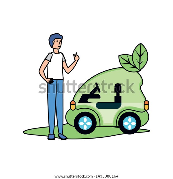 Avatar man and eco car
design