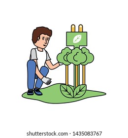 Avatar man and eco plug design