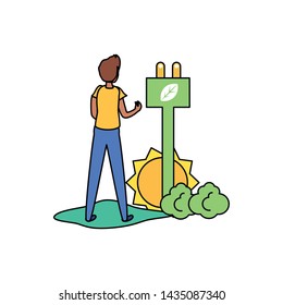 Avatar man and eco plug design