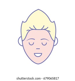 avatar man face with haistyle design