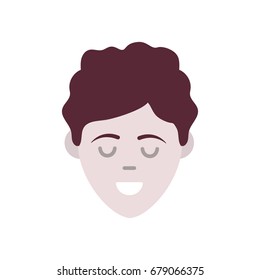 avatar man face with haistyle design