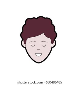 avatar man face with haistyle design