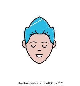 avatar man face with haistyle design