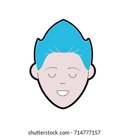avatar man face with haistyle design