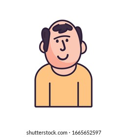 Avatar man fill style icon design, Boy male person people human social media and portrait theme Vector illustration
