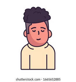 Avatar hombre relleno diseño icono de estilo icono, Chico varón personas medios sociales humanos y tema retrato Ilustración vectorial