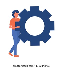 Hombre avatar con diseño de equipo, hombre chico persona medios sociales humanos y tema del retrato Ilustración vectorial
