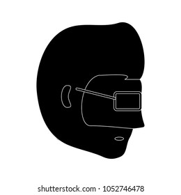 avatar man with glasses icon