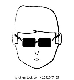 avatar man with glasses icon