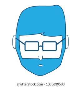 avatar man with glasses icon