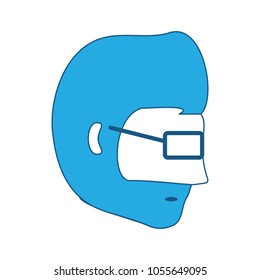 avatar man with glasses icon