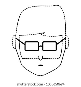 avatar man with glasses icon
