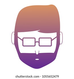 avatar man with glasses icon