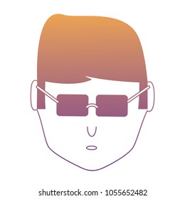 avatar man with glasses icon