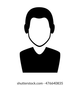 avatar man guy character profile user silhouette vector illustration