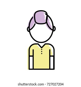 avatar man with hairstyle design and t-shirt