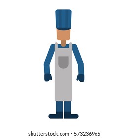 avatar man hat apron gloves worker