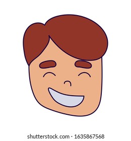 Avatar man head design, Boy male person people human social media and portrait theme Vector illustration