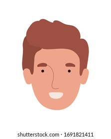 Avatar man head design, Boy male person people human social media and portrait theme Vector illustration