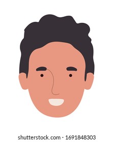 Avatar man head design, Boy male person people human social media and portrait theme Vector illustration