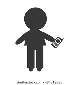 avatar man holding a cellphone
