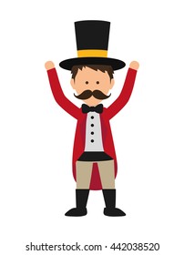 Avatar man icon. Circus and carnival design. Vector graphic