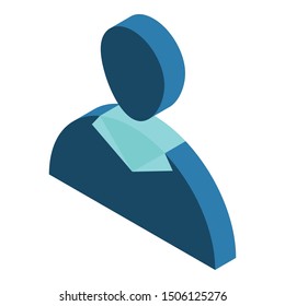 Avatar man icon. Isometric of avatar man vector icon for web design isolated on white background