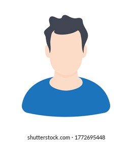 Avatar man icon on a white background, vector illustration