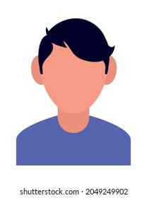 icono de avatar man en fondo blanco