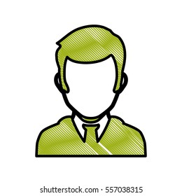 avatar man icon over white background. colorful design. vector illustration