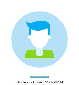 Avatar Man Icon Vector Illustration Logo Template