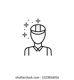 Avatar man jockey icon. Element of horseback riding