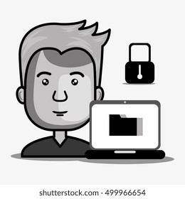 avatar man and laptop