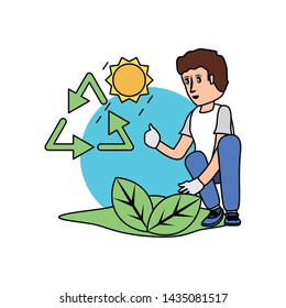 Avatar man and leaves design