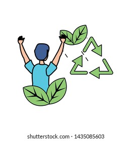 Avatar man and leaves design