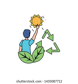 Avatar man and leaves design