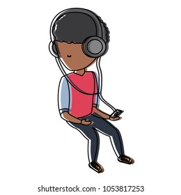 avatar man listening music 
