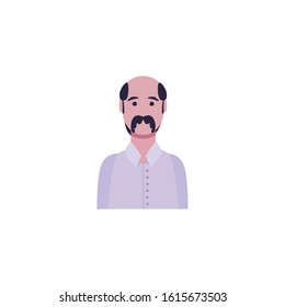 Avatar man with mustache design, Boy male person people human social media and portrait theme Vector illustration