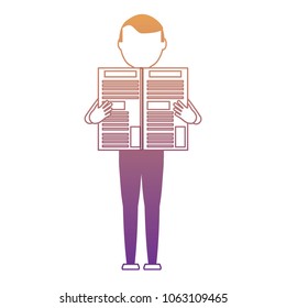 avatar man with newspaper