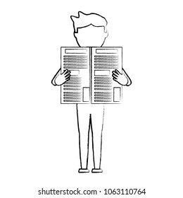avatar man with newspaper